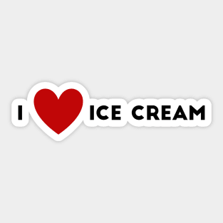 I Heart Ice Cream Sticker